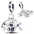 Sterling silver 925 Ancient Egyptian symbols, protective amulet, 3in1, travel bracelet pendant