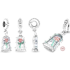 Charm Sterling silver 925 Disney Beauty and the Beast Magic Rose, bracelet pendant