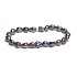 Black pearl elastic bracelet natural, 7 - 8 mm / 16 - 17 cm, symbol of femininity, brings admiration