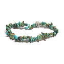 Turquoise bracelet elastic chopped natural stone 19 cm, lucky stone, talisman of travelers and animal lovers