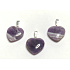 Amethyst Heart Pendant natural stone 1,5 cm 1 piece, stone of kings and bishops