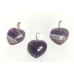 Amethyst Heart Pendant natural stone 1,5 cm 1 piece, stone of kings and bishops