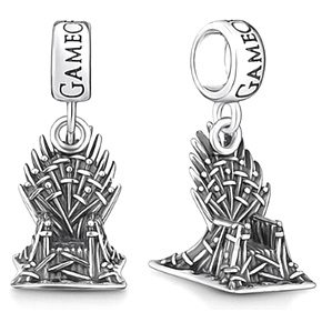 Charm Sterling silver 925 Game of Thrones Iron Throne, bracelet pendant, movie