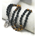 Commemorative urn pendant, Om Man iMantra Buddhist waterproof, stainless steel 28 x 13 mm + chain