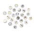 Clear Quartz Circular Rune Alphabet Natural Stone, 16 - 19 mm 25 pieces