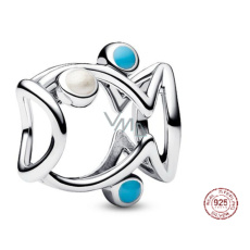 Charm Sterlingové stříbro 925 Rybička prolamovaná, korálek na náramek zvíře Charm Sterlingové stříbro 925 Rybička prolamovaná, korálek na náramek zvíře