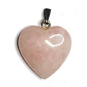 Rose Heart Pendant natural stone 2,2 cm 1 piece, stone of love