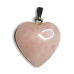 Rose Heart Pendant natural stone 2,2 cm 1 piece, stone of love