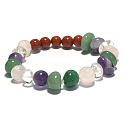 Chakra bracelet, elastic, natural stone, 16–17 cm