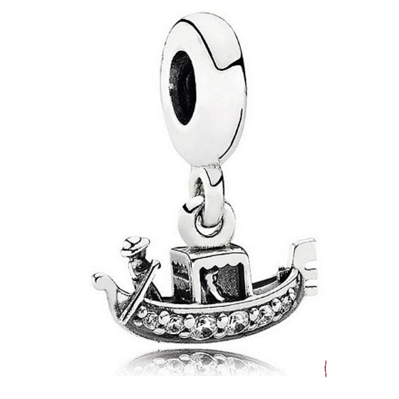 Sterling silver 925 Venice Gondola, travel bracelet pendant