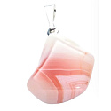 Agate pink Botswana Troml pendant natural stone, 2,2 - 3 cm, 1 piece