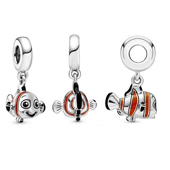 Charm Sterling silver 925 Disney Finding Nemo - Happy Fins, pendant for bracelet