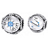 Charm Sterling silver 925 Zodiac sign, cubic zirconia Aries, bead for bracelet