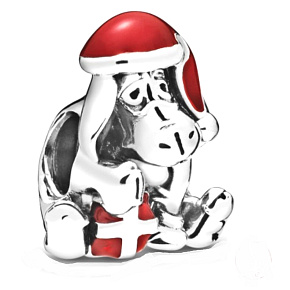 Charm Sterling silver 925 Disney Winnie the Pooh, Isaac's Christmas, bracelet bead Charm Sterling silver 925 Disney Winnie the Pooh, Isaac's Christmas, bracelet bead