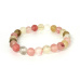 Tourmaline watermelon mat bracelet elastic natural stone, ball 8 mm / 16 - 17 cm, guardian of good mood