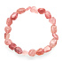 Rose Quartz / Strawberry Quartz Bracelet Tumbled Natural Stone 8 x 12 mm / 19 cm, the Most Perfect Healer