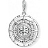 Charm Sterling silver 925 Mayan calendar, lobster clasp pendant on bracelet symbol