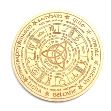 Wooden pendulum game board with zodiac sign 15 cm