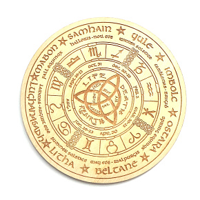 Wooden pendulum game board with zodiac sign 15 cm Wooden pendulum game board with zodiac sign 15 cm
