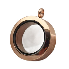 Medailon s otočným uzávěrem nerezový růžové zlato barva tloušťka 11 mm x 25 mm