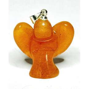Aventurine orange Angel guardian pendant natural stone 2,5 cm, stone of happiness and prosperity