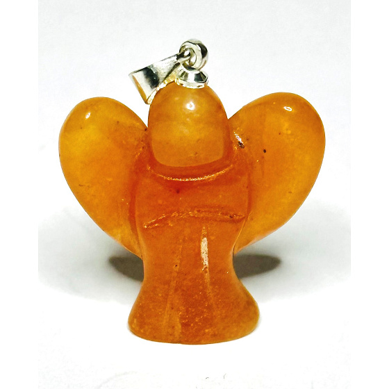 Aventurine orange Angel guardian pendant natural stone 2,5 cm, stone of happiness and prosperity