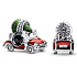 Sterling silver 925 Festive car and Christmas tree, Christmas bracelet bead