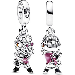 Charm Sterling silver 925 Marvel Guardians of the Galaxy, Star-Lord, bead on bracelet movie