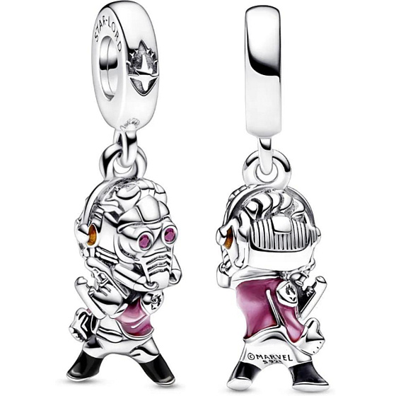 Charm Sterling silver 925 Marvel Guardians of the Galaxy, Star-Lord, bead on bracelet movie