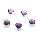 Amethyst Heart Pendant natural stone 1,5 cm 1 piece, stone of kings and bishops