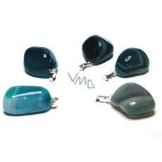 Agate blue-green Trommel pendant natural stone, 2,2-3 cm, 1 piece, symbolizes the element earth Agate blue-green Trommel pendant natural stone, 2,2-3 cm, 1 piece, symbolizes the element earth