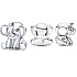 Charm Sterling silver 925 Elephant for good luck, bead for good luck bracelet, animal