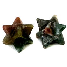 Agate Indian merkaba hmatka natural stone 13 mm, symbolizes the element of earth