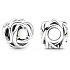 Charm Sterling silver 925 Infinite circle of eternity red white pearl, bead for bracelet