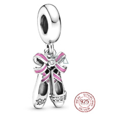 Charm Sterling Silver 925 Ballet Slippers, Pendant Bracelet Interests Charm Sterling Silver 925 Ballet Slippers, Pendant Bracelet Interests