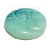 Amazonite face of the sun and moon hand carved natural stone 5 cm, stone of hope