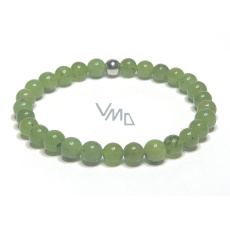 Jade Canadian bracelet elastic natural stone, ball 6 mm / 16 - 17 cm, stone of peace Jade Canadian bracelet elastic natural stone, ball 6 mm / 16 - 17 cm, stone of peace