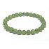 Jade Canadian bracelet elastic natural stone, ball 6 mm / 16 - 17 cm, stone of peace