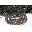 Labradorite bracelet elastic natural stone, ball 8 mm / 16-17 cm, stone of transformation