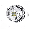 Charm Sterling silver 925 Zodiac sign, cubic zirconia Virgo, bead for bracelet