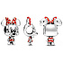 Charm Sterling silver 925 Disney Minnie Mouse mouse with polka dot dress and bow, bead on bracelet