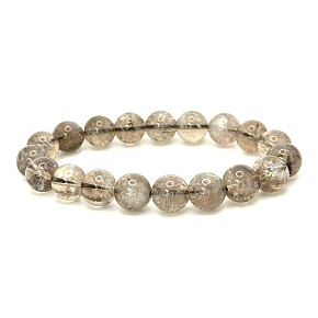 Azeztulite bracelet elastic natural stone, ball 9,5 - 10 mm / 16 - 17 cm, high frequency energy