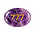 Wish Stone 777 made of natural amethyst 35 × 45 mm – luck, intuition, and wishes come true