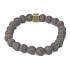 Lava with royal mantra Om, bracelet elastic natural stone, ball 8 mm / 16-17 cm, born of the four elements
