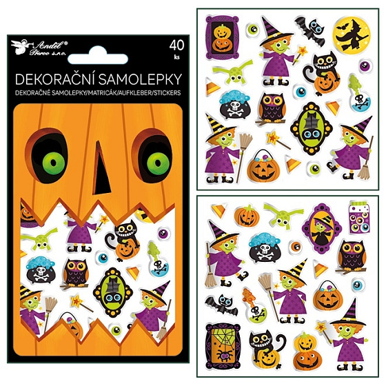 Halloween stickers 40 pieces 10,5 x 18 cm