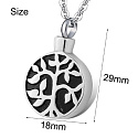 Commemorative urn pendant, Tree of Life waterproof, Stainless steel 18 x 29 mm