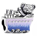 Charm Sterling silver 925 Me to You teddy bear on boat, bead on bracelet animal