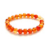 Carnelian bracelet elastic natural stone, 8 mm bead / 16 - 17 cm, Teaches us here and now