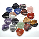 Agate Hmatka, healing gemstone in the shape of a heart natural stone 3 cm 1 piece, gives recoil and strength