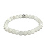 Moonstone blue bracelet elastic natural stone, ball 6 mm / 16 - 17 cm, stone of destiny